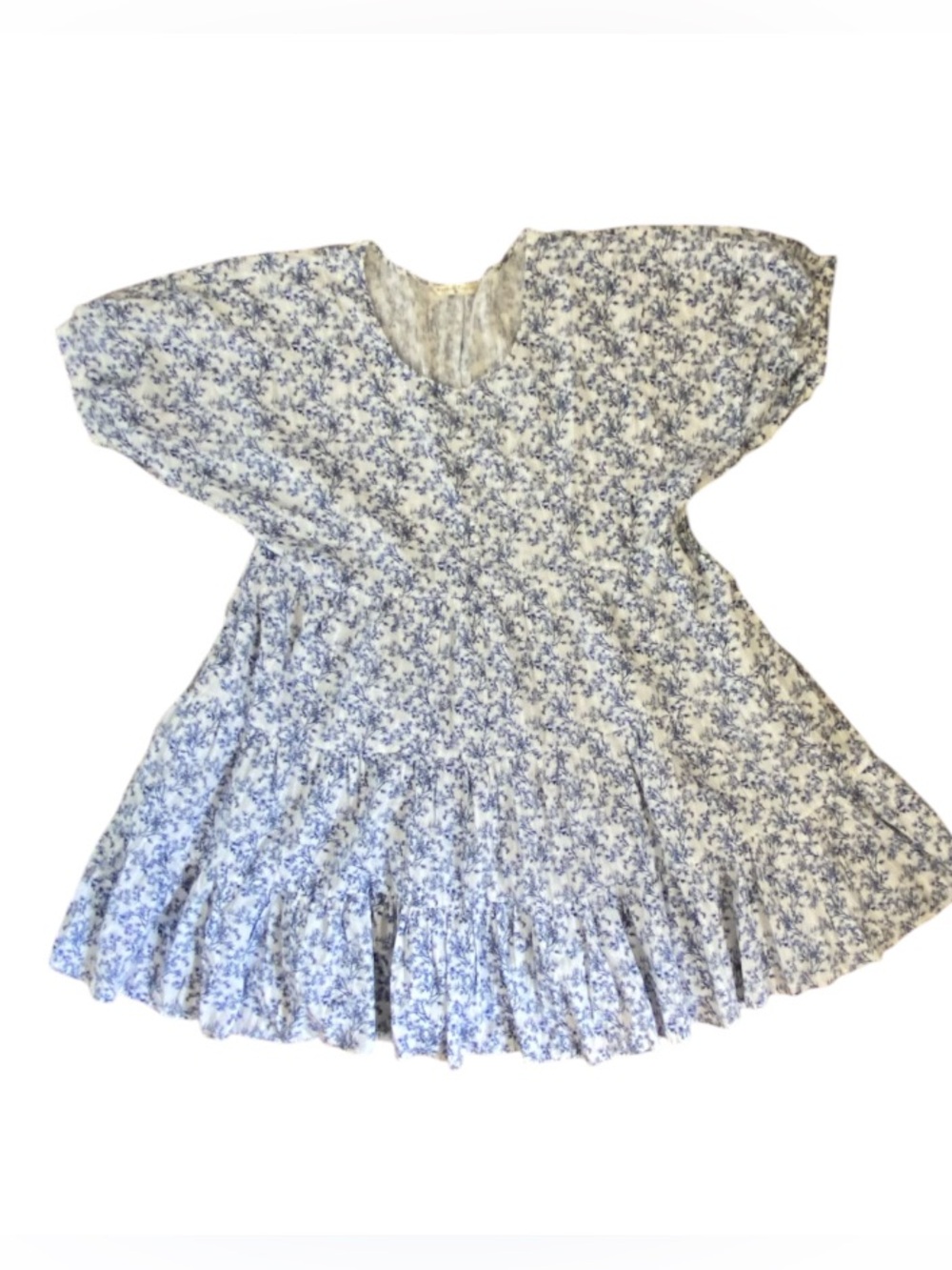 WAYWARD FANCIES By eShakti Tiered Floral Midi Dress Size 4X